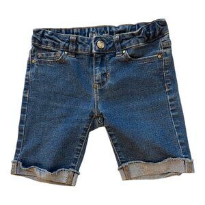 Wonder Nation Kids Adjustable - Waist Denim Shorts Rolled Hem - Size 7(2609-1)